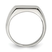 Sterling Silver 12x 15mm Open Back Signet Ring view 2