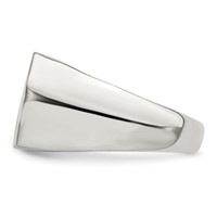 Sterling Silver 12x 15mm Open Back Signet Ring view 3