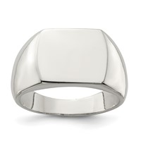 Sterling Silver 12x 15mm Open Back Signet Ring view 1
