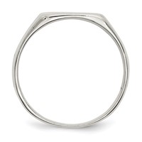 Sterling Silver 11x 12mm Closed Back Signet Ring view 2