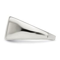Sterling Silver 11x 12mm Closed Back Signet Ring view 3