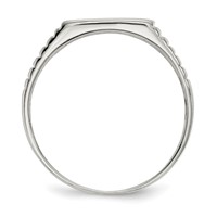 Sterling Silver 10x12mm Open Back Signet Ring view 2