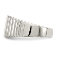 Sterling Silver 10x12mm Open Back Signet Ring view 3