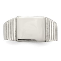 Sterling Silver 10x12mm Open Back Signet Ring view 5