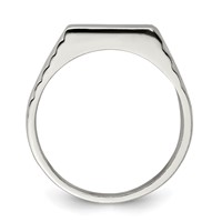 Sterling Silver 6x 11mm Open Back Signet Ring view 2