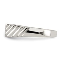 Sterling Silver 6x 11mm Open Back Signet Ring view 3