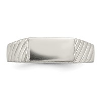 Sterling Silver 6x 11mm Open Back Signet Ring view 5