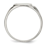 Sterling Silver 11x 11mm Open Back Signet Ring view 2