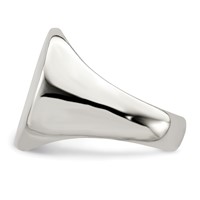 Sterling Silver 12x17mm Closed Back Signet Ring view 3