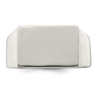 Sterling Silver 12x17mm Closed Back Signet Ring view 5
