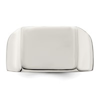 Sterling Silver 12x14mm Closed Back Signet Ring view 5