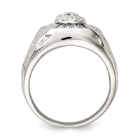 Sterling Silver Men's CZ Ring view 2