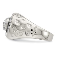 Sterling Silver Men's CZ Ring view 4