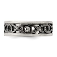 Sterling Silver X&o Design Ring view 4