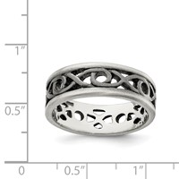 Sterling Silver X&o Design Ring view 3