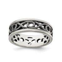 Sterling Silver X&o Design Ring view 1