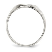 Sterling Silver 13x 10mm Closed Back Signet Ring view 2