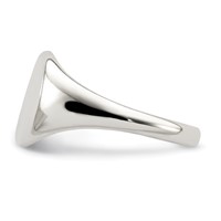 Sterling Silver 13x 10mm Closed Back Signet Ring view 3
