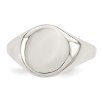 Sterling Silver 13x 10mm Closed Back Signet Ring view 5