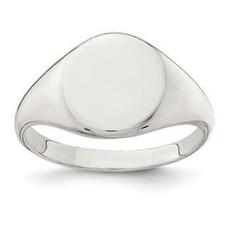 Sterling Silver 13x10mm Closed Back Signet Ring