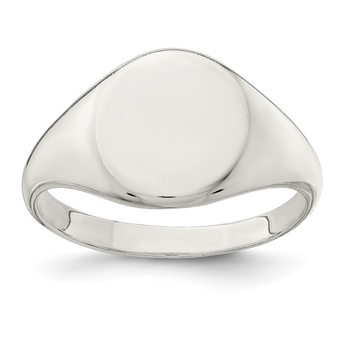 Sterling Silver 13x 10mm Closed Back Signet Ring