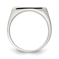 Sterling Silver 11x15mm Closed Back Signet Ring view 2