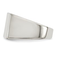 Sterling Silver 11x15mm Closed Back Signet Ring view 3