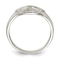 Sterling Silver Peace Sign Ring view 2