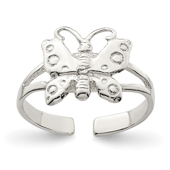 Sterling Silver Polished Fancy Toe Ring