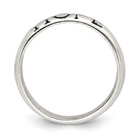 Sterling Silver Antiqued & Polished Hope Ring view 2