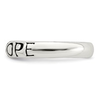 Sterling Silver Antiqued & Polished Hope Ring view 3