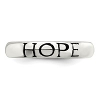 Sterling Silver Antiqued & Polished Hope Ring view 5