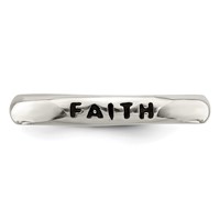 Sterling Silver Antiqued and Polished Faith Ring view 5