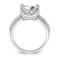 Sterling Silver Square CZ Ring view 2
