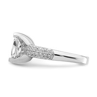 Sterling Silver Square CZ Ring view 4