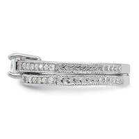 Sterling Silver Rhodium-plated 2-Piece CZ Wedding Set Ring view 3