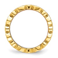 Sterling Silver Vermeil Trio CZ Rings view 2