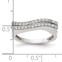 Sterling Silver Polished CZ Ring view 3