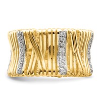 Sterling Silver & Vermeil CZ Wrapped Look Ring view 4