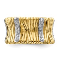 Sterling Silver & Vermeil CZ Wrapped Look Ring view 5
