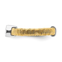 Sterling Silver Ring with Gold-tone Vermeil Wire Wrapped CZ view 4