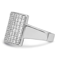 Sterling Silver Polished CZ Ring view 3