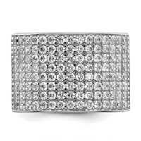 Sterling Silver Polished CZ Ring view 4
