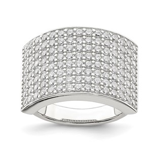 Sterling Silver Polished CZ Ring