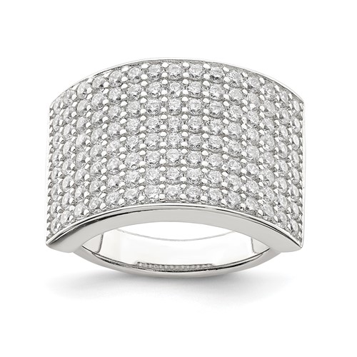 Sterling Silver Polished CZ Ring