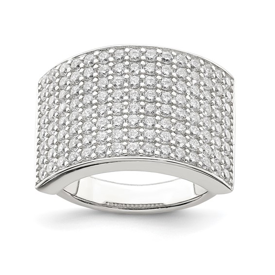 Sterling Silver Polished CZ Ring