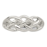 Sterling Silver Polished Woven Celtic Pattern Top Ring view 5