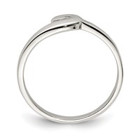 Sterling Silver Polished Swirl Ring view 2
