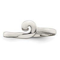 Sterling Silver Polished Swirl Ring view 5