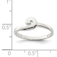Sterling Silver Polished Swirl Ring view 3